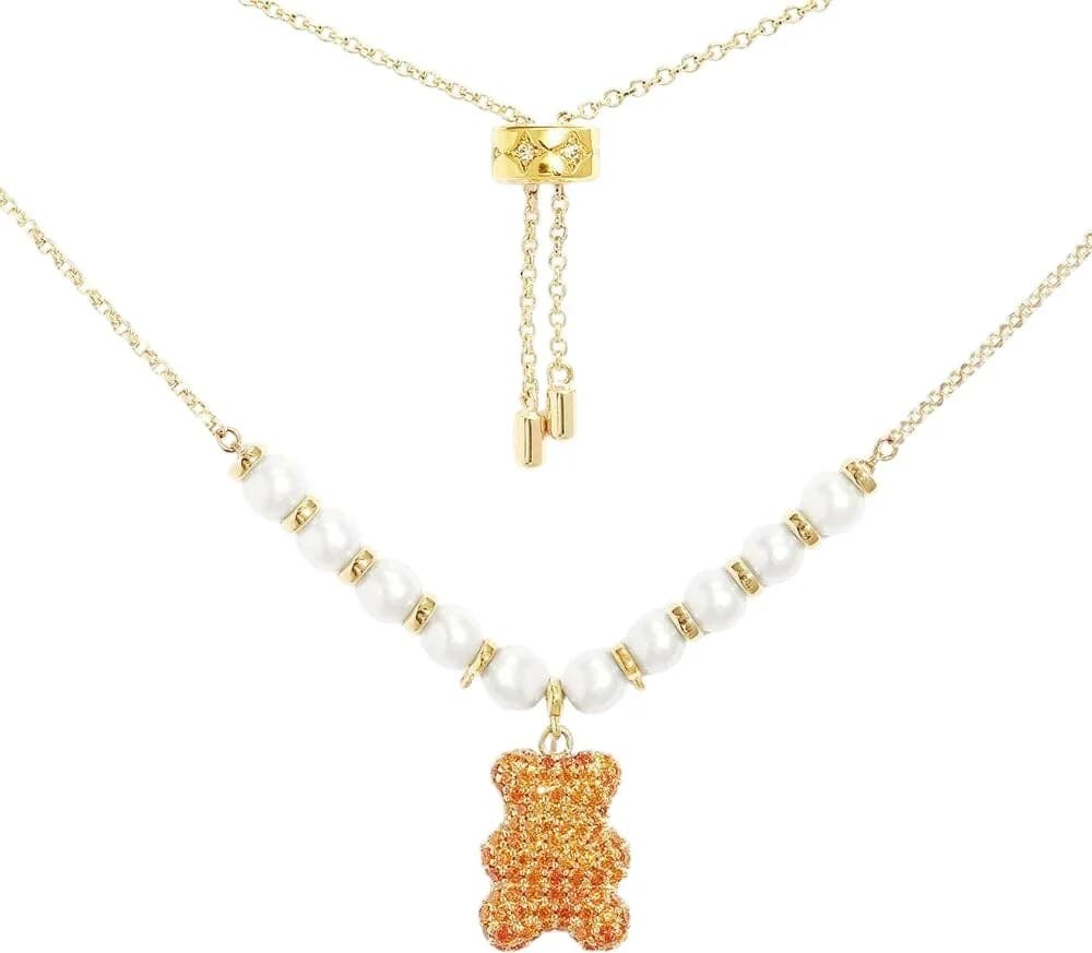 Collier unisexe APM Monaco YC6987OPL, ourson Yummy Bear Baby Juice en or jaune