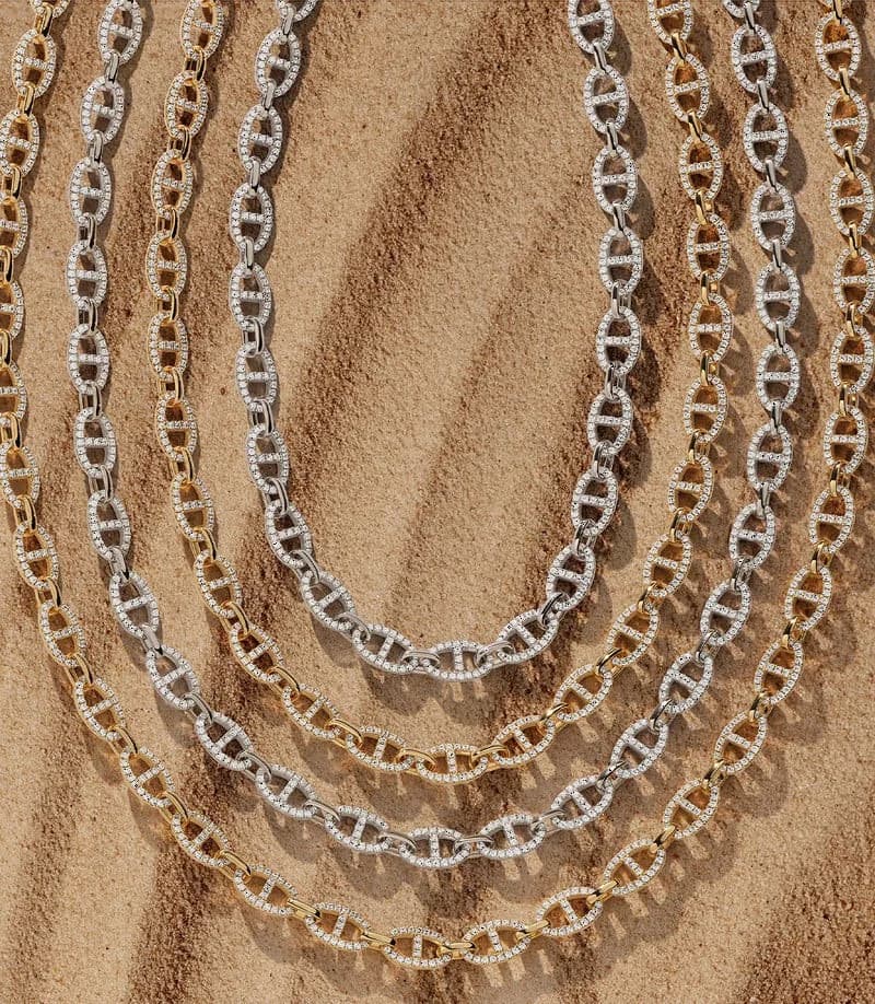 Collier pour Femme APM Monaco AC6312OX en maille marine argenté vue 4