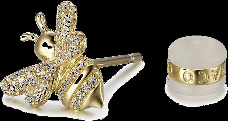 Boucles d'oreilles APM Monaco Mini Abeilles plaqué or jaune - Réf. AE10256OXY - Pour femme vue 3