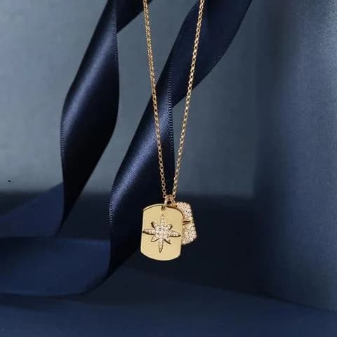 Collier APM Monaco AC4829OXY en plaqué or jaune pour Femme vue 2