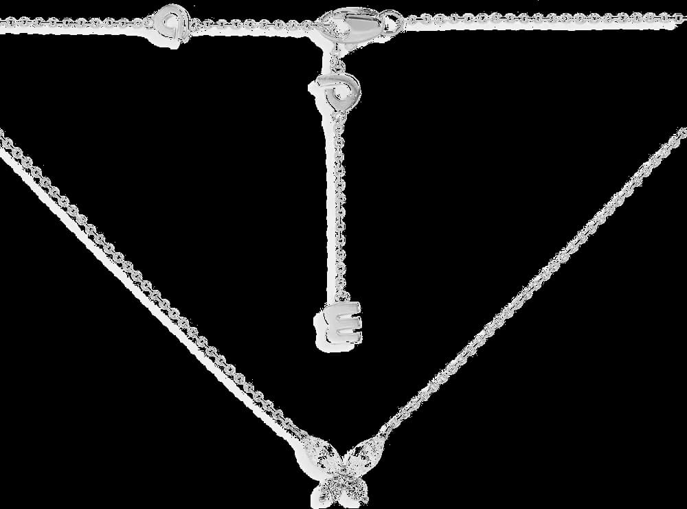 Collier Papillon en Argent 925 incrusté de Cristaux APM Monaco AC6184OX pour Femme