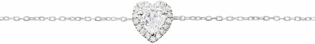 Bracelet ajustable pour femme APM Monaco AS162-47 en argent 925 avec coeur en cristaux