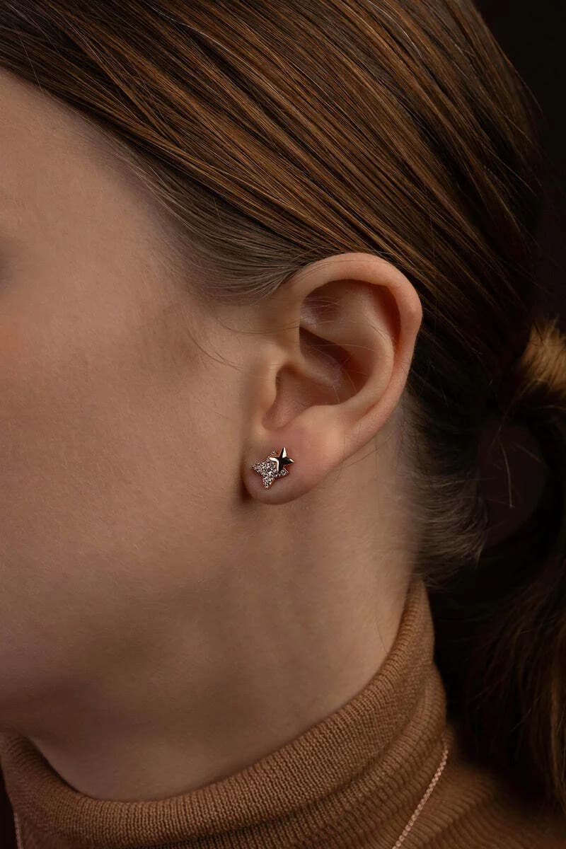 Boucles d'oreilles APM Monaco Météorites plaqué or rose 18K - Réf. PE15811OX - Pour femme vue 2