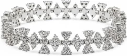 Bracelet pour Femme APM Monaco Croix Géométrique en Argent 925 Rhodié Pavé Zirconium - Réf. 112223