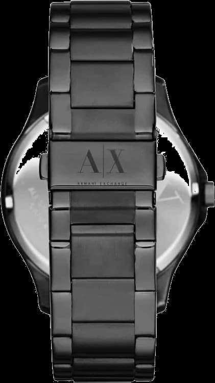 Attache bracelet Armani Exchange AX2150 en acier inoxydable noir avec fermoir déployant double sécurité