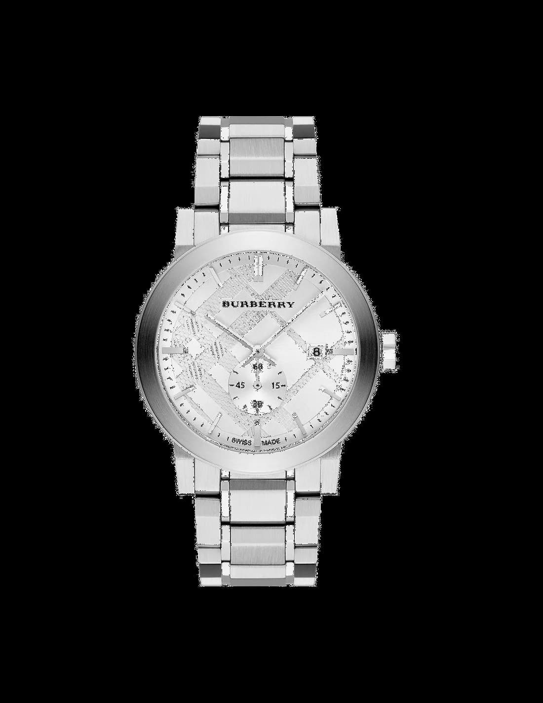 Montre Homme Burberry BU9900 Cadran et Bracelet Acier Inoxydable Argent