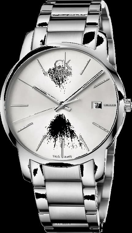 Montre Calvin Klein City K2G2G146 pour Homme, Cadran et Bracelet Acier Argent