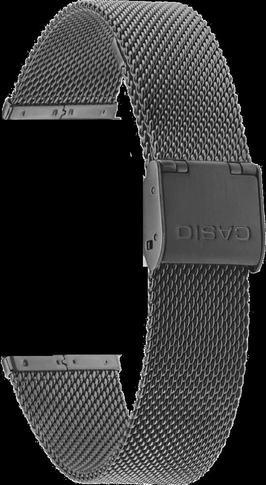 Bracelet de rechange Casio A168 maille milanaise noire acier inoxydable