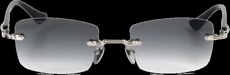 Lunettes de soleil Chrome Hearts Deep II - Monture rectangulaire unisexe - Réf. 108656 vue 2