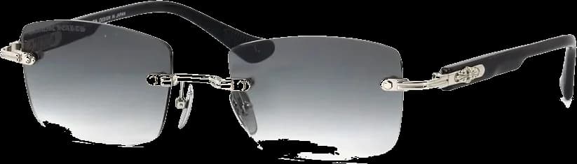Lunettes de soleil Chrome Hearts Deep II - Monture rectangulaire unisexe - Réf. 108656