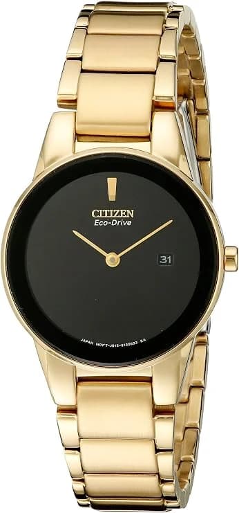 Montre Citizen GA1052-55E femme cadran noir bracelet acier