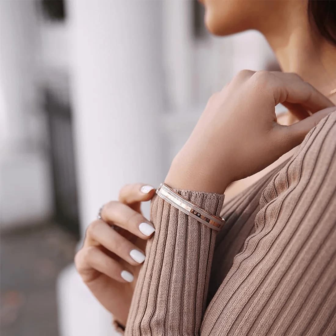 Détail du bracelet acier du Daniel Wellington DW00400011