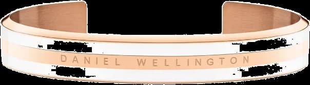 Bracelet Daniel Wellington Emalie Satin White en acier poli doré or rose DW00400005 Taille M