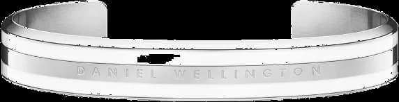 Bracelet Daniel Wellington Emalie Satin White en acier poli argenté - Réf. DW00400006 - Taille M pour femme