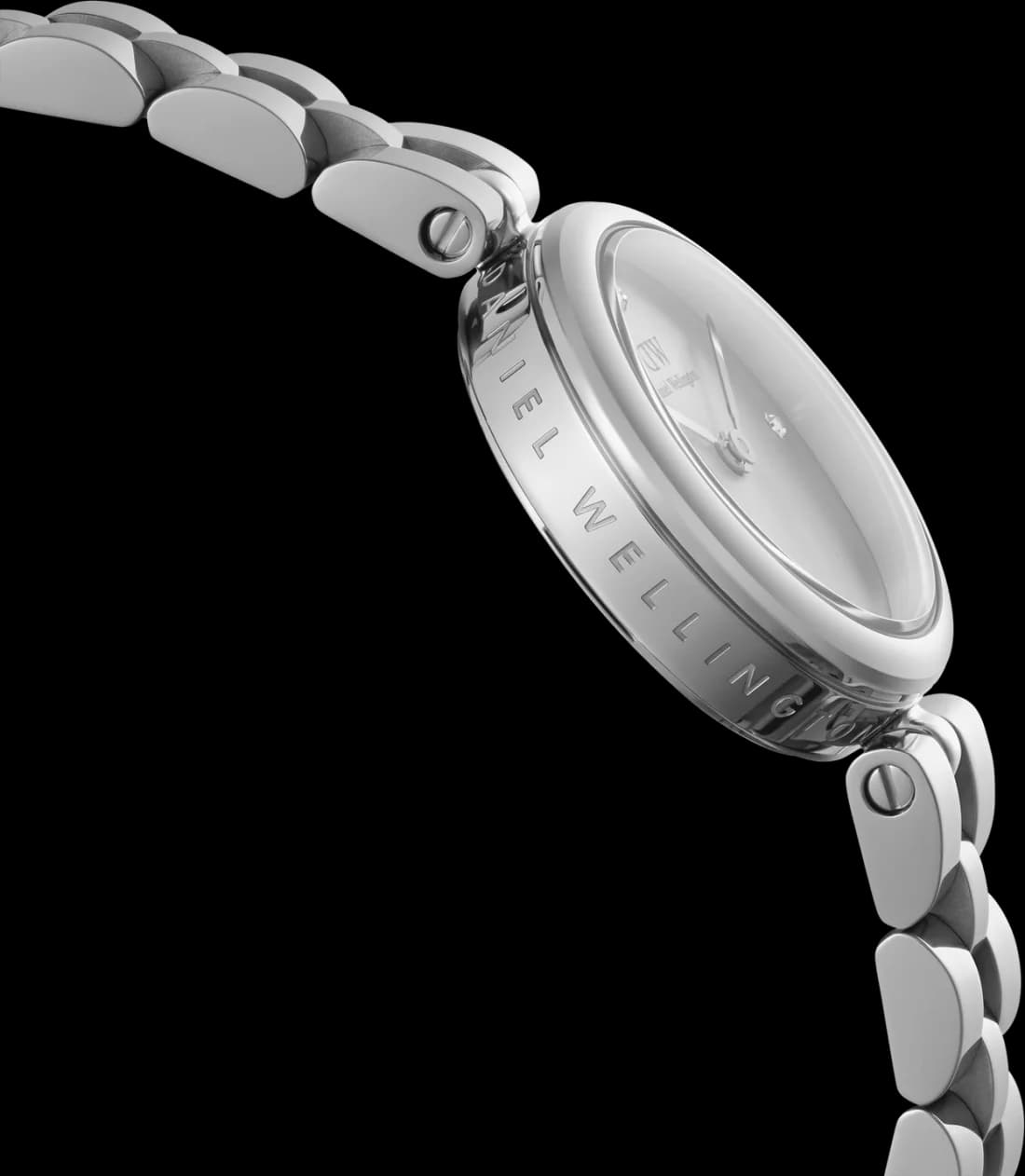 Montre Daniel Wellington DW00100719 femme détail cadran argent