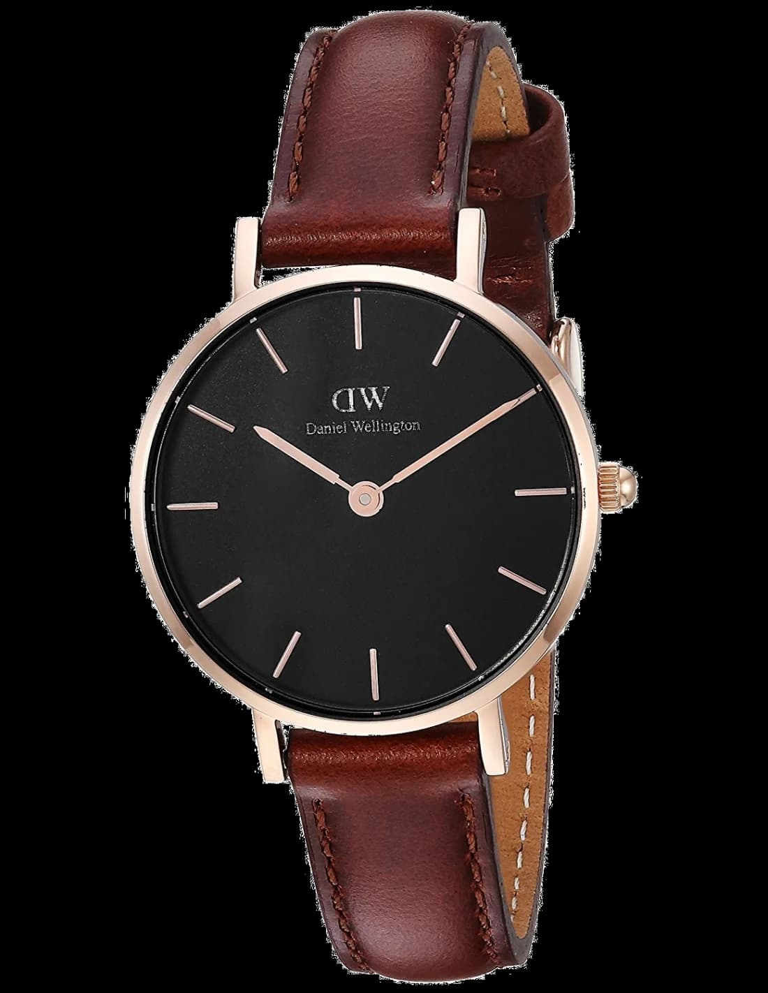 Garde-temps Daniel Wellington DW00100225 au cadran blanc épuré et aiguilles fines dorées, style minimaliste élégant