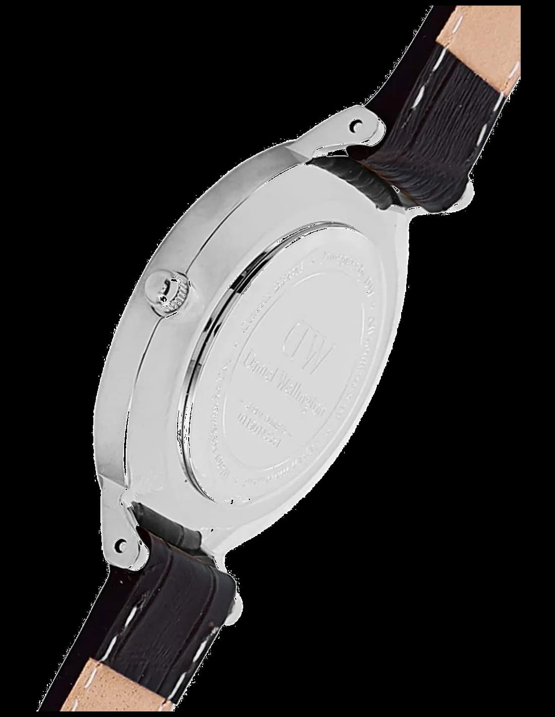Garde-temps Daniel Wellington DW00100238 présentant cadran blanc pur avec index bâtons dorés fins et aiguilles dauphine élégantes