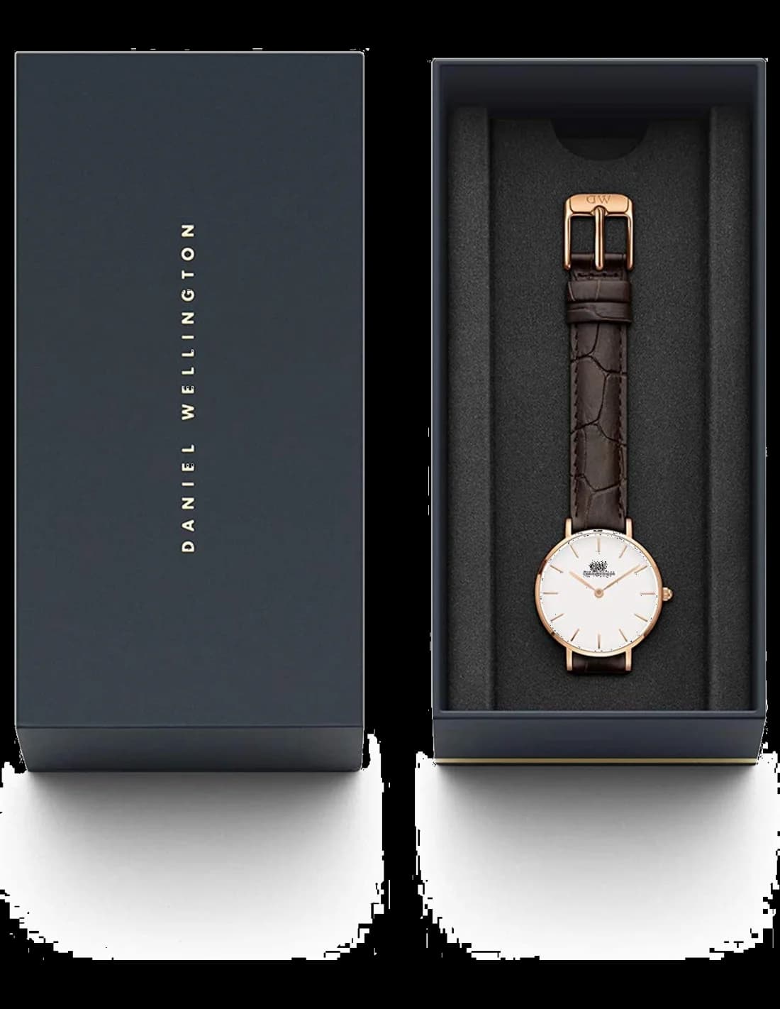 Garde-temps Daniel Wellington DW00100232 au cadran blanc pur et aux aiguilles fines noires pour un style minimaliste élégant