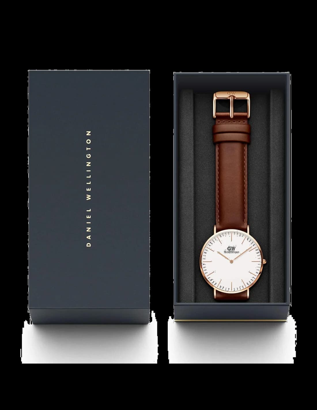 Zoom sur le cadran blanc du Daniel Wellington DW00100006