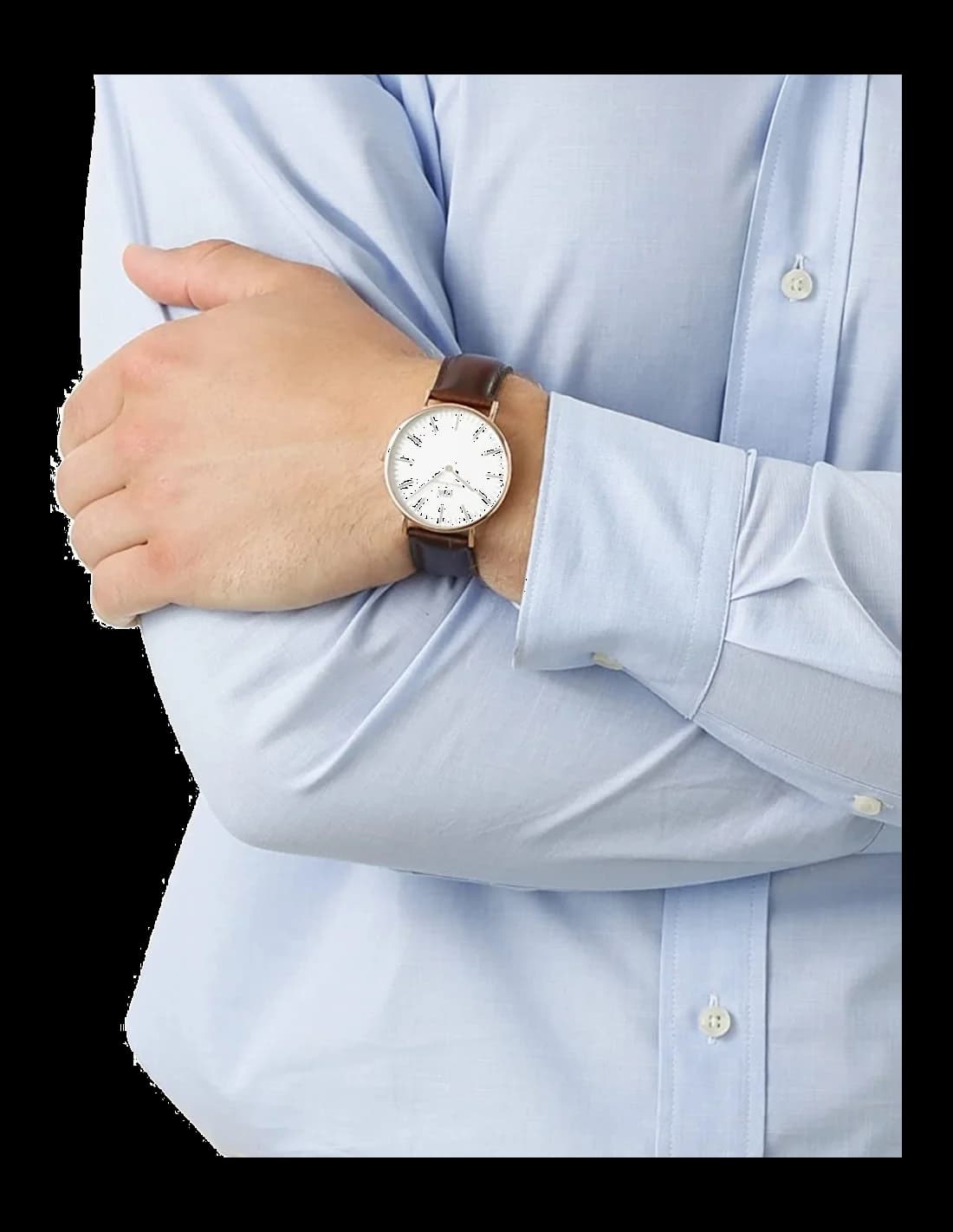 Zoom sur le cadran blanc du Daniel Wellington DW00100009