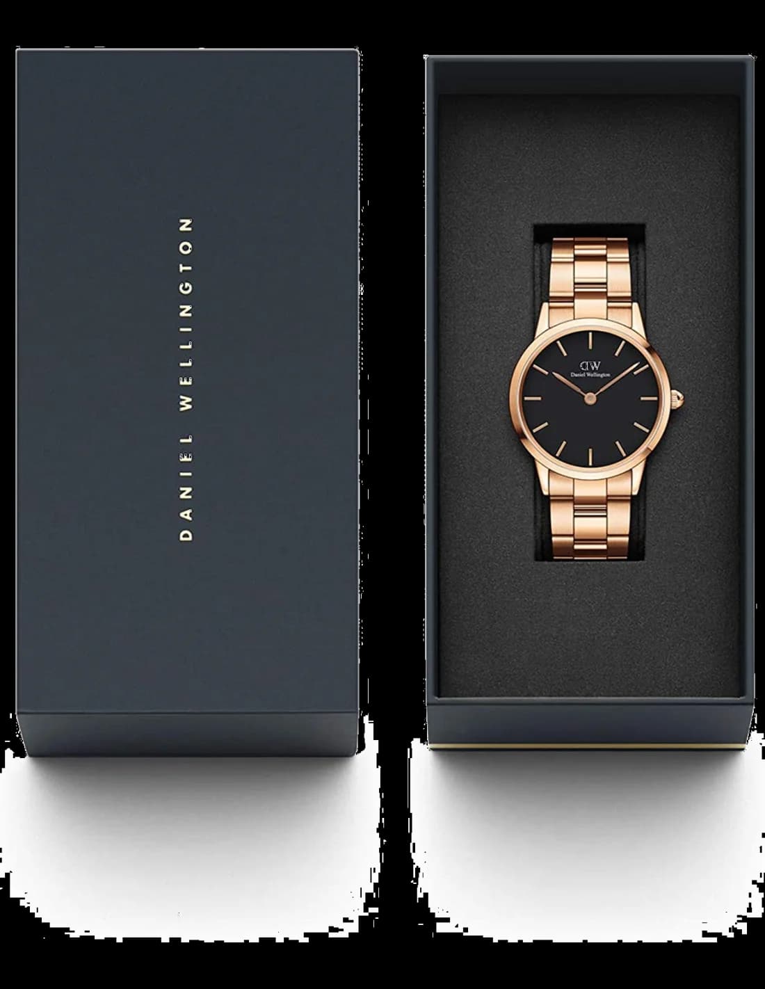 Attache bracelet Daniel Wellington DW00100214 en mesh acier inoxydable or rose avec fermoir déployant ajustable