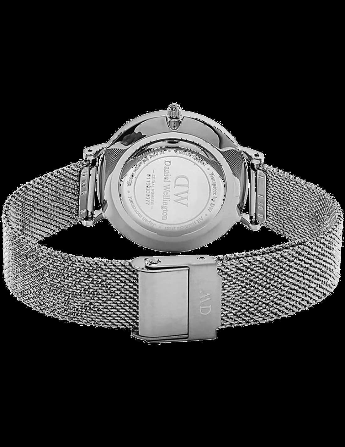 Visage cadran Daniel Wellington DW00100306 affichant index bâtons polis et aiguilles dorées, sans complications, style épuré