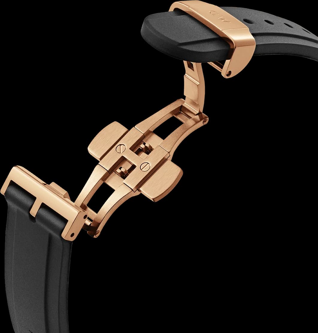Attache bracelet Daniel Wellington DW00100426 en silicone noir avec boucle ardillon en acier inoxydable, confortable et résistante