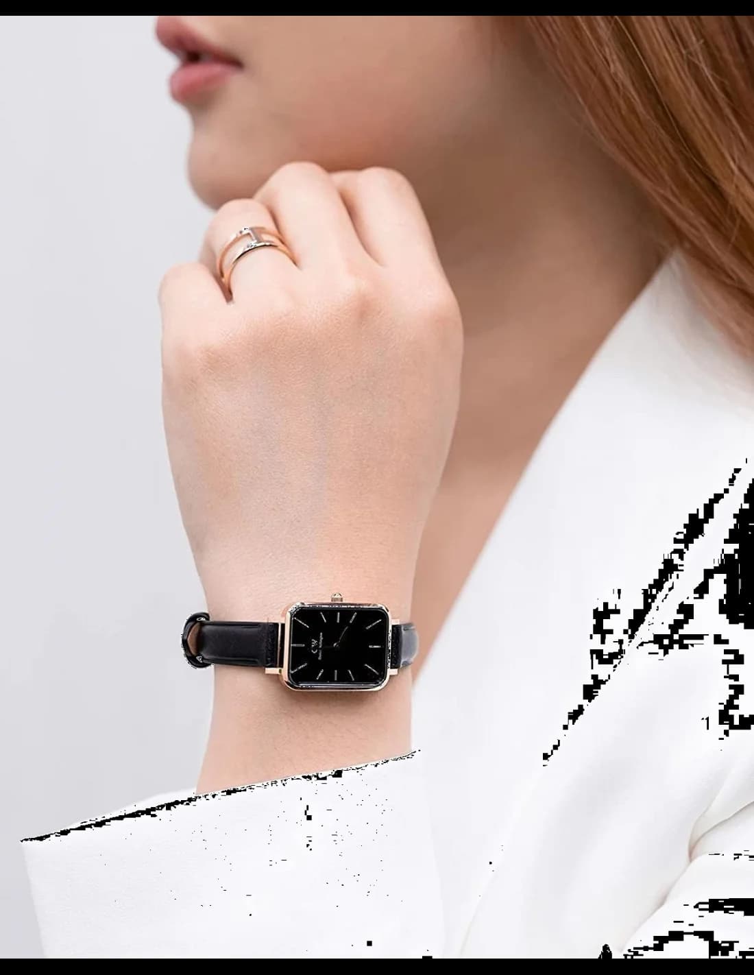 Montre Daniel Wellington DW00100435 femme détail bracelet cuir
