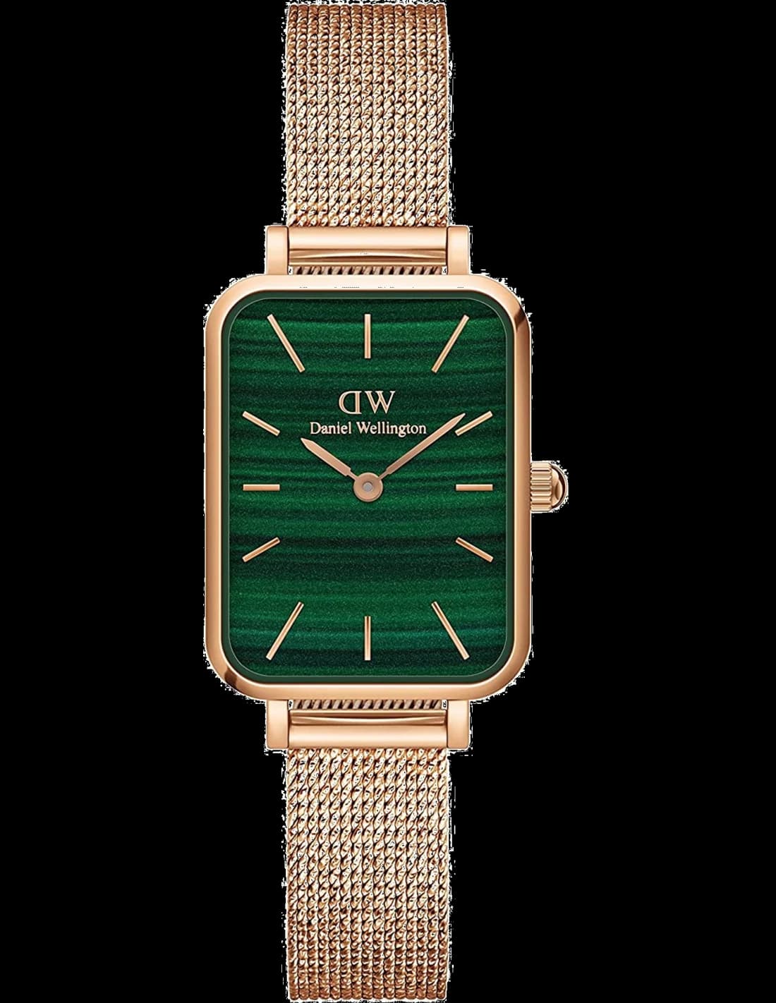Garde-temps Daniel Wellington DW00100437 au cadran blanc laqué et aiguilles dorées fines pour un style épuré