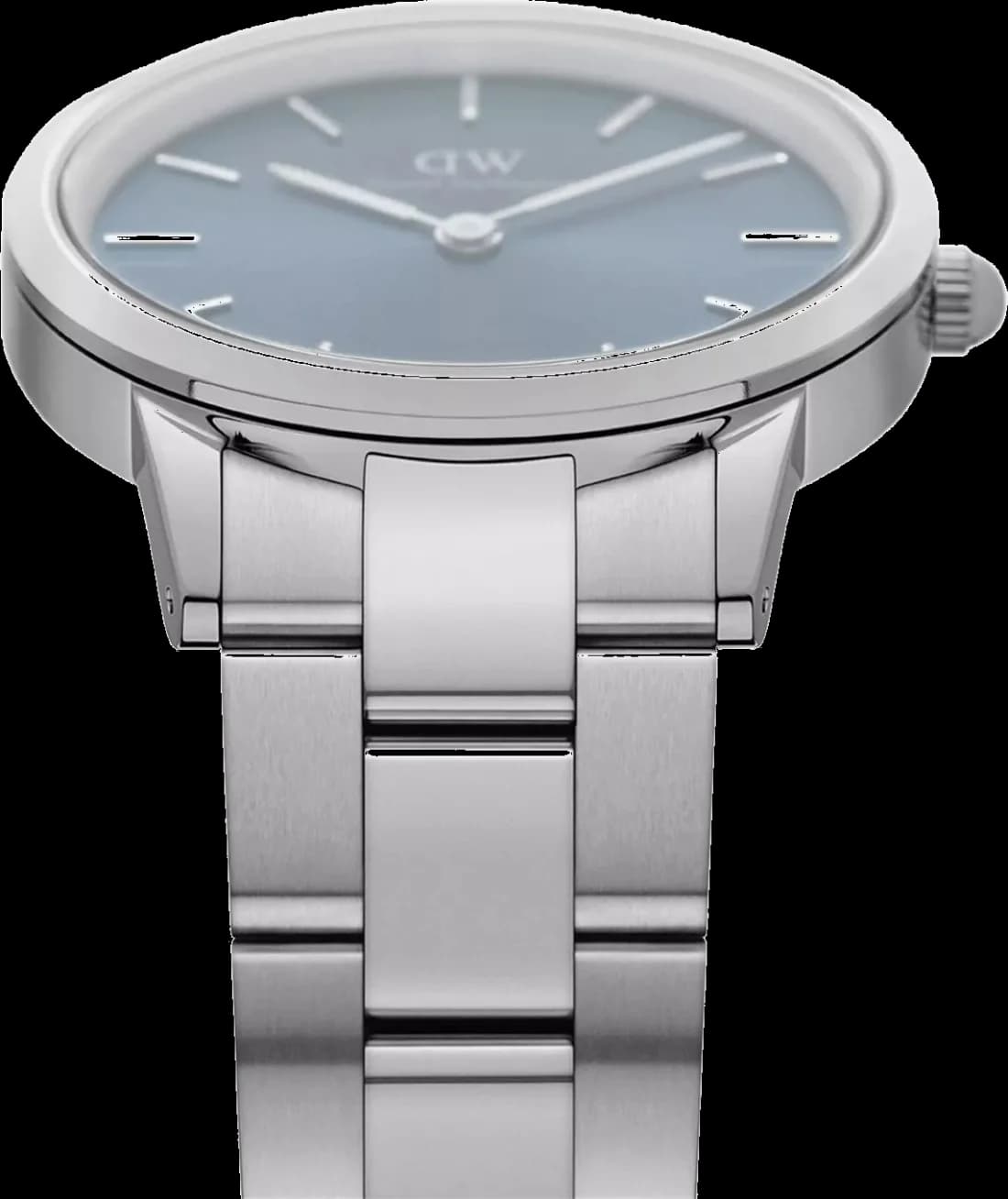 Attache bracelet Daniel Wellington DW00100459 en cuir gris clair à boucle ardillon en acier inoxydable, fermeture sécurisée