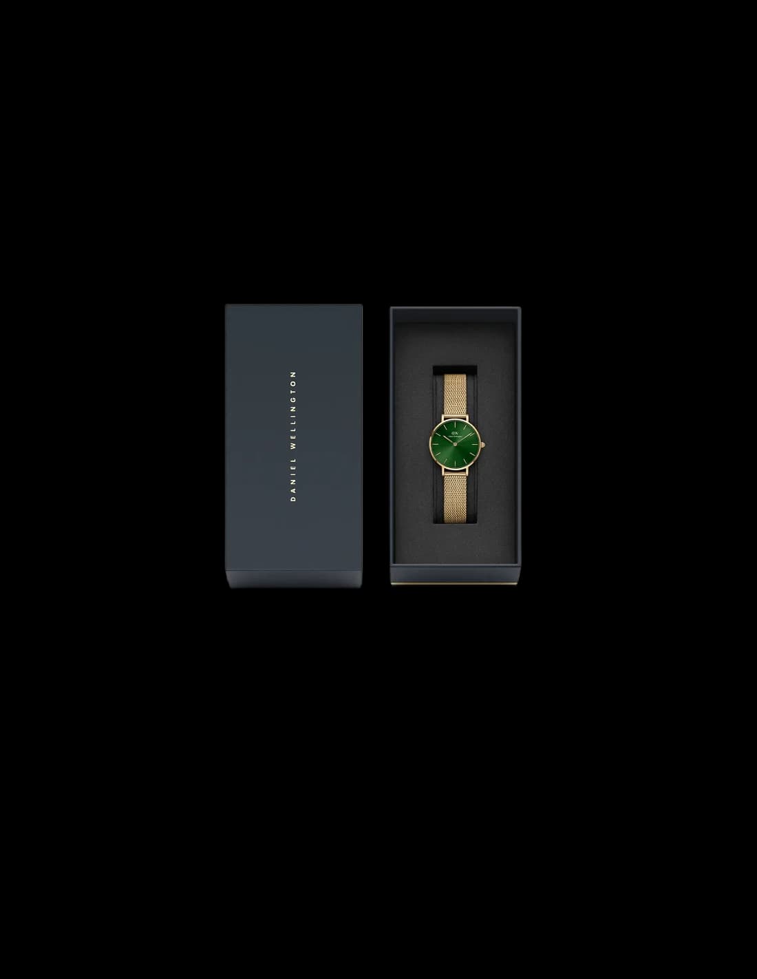 Lunette boîtier Daniel Wellington DW00100479 en acier inoxydable poli, vue de profil fine et élégante