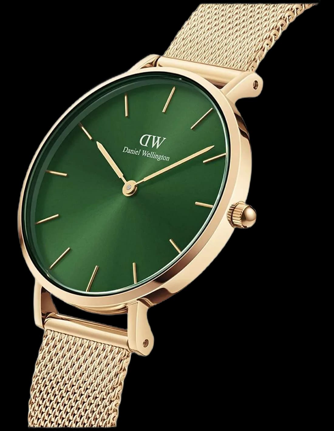 Visage cadran Daniel Wellington DW00100480 avec index bâtons argentés et aiguilles fines pour lisibilité optimale