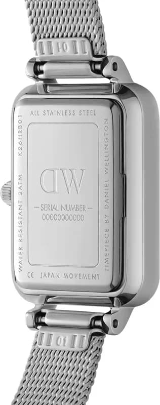 Attache bracelet Daniel Wellington DW00100486 en acier inoxydable maillons milanais avec fermoir déployant ajustable