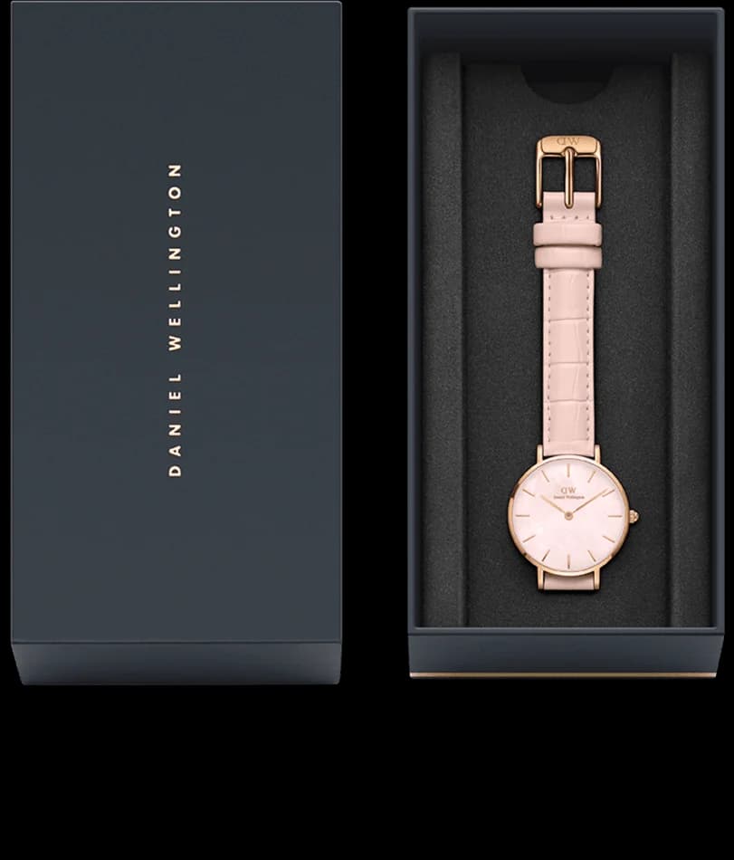 Lunette boîtier Daniel Wellington DW00100511 en acier inoxydable 28mm finition polie vue latérale
