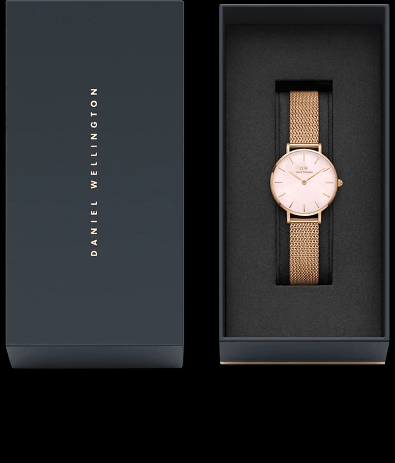 Montre Daniel Wellington DW00100516 femme verso boîtier or rose