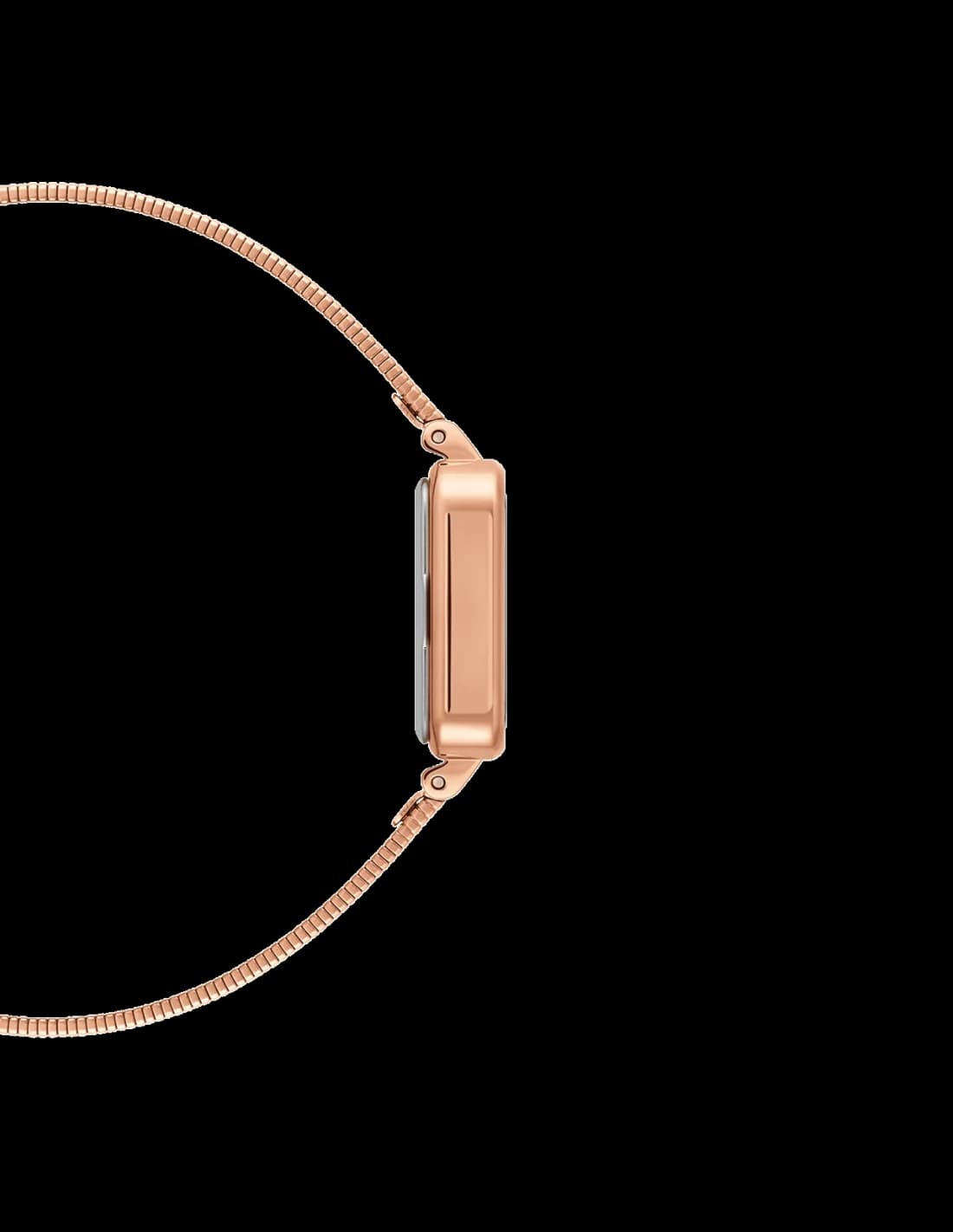 Montre Femme Daniel Wellington DW00100517 Quadro Studio, Cadran Carré Blanc, Boîtier et Bracelet Or Rose vue 4