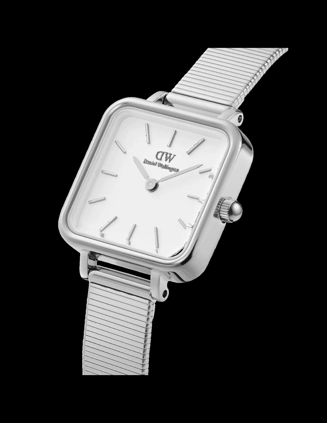 Montre Femme Daniel Wellington Quadro Studio DW00100521 - Cadran Carré Blanc, Boîtier et Bracelet Argent vue 2