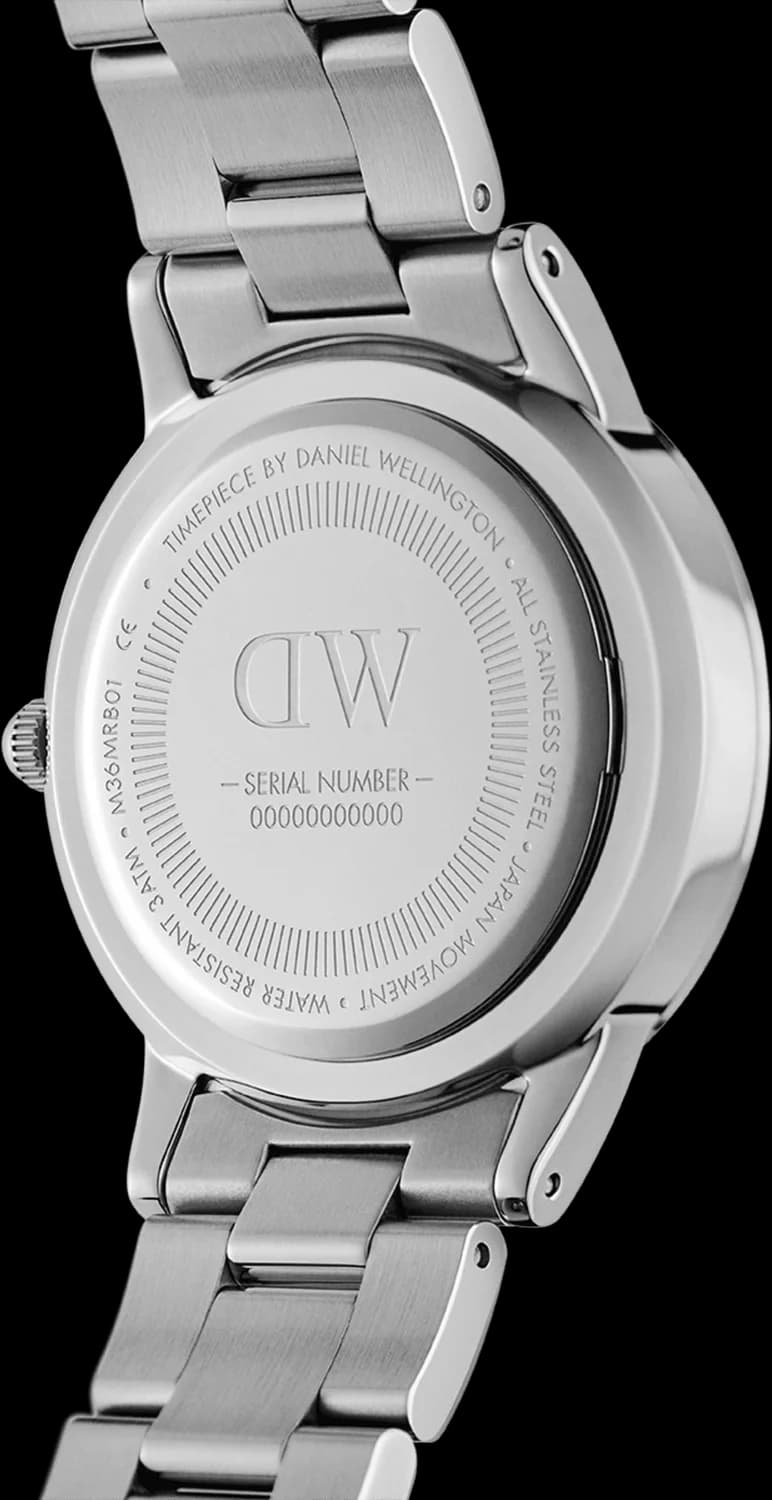 Montre Daniel Wellington DW00100537 femme verso boîtier or