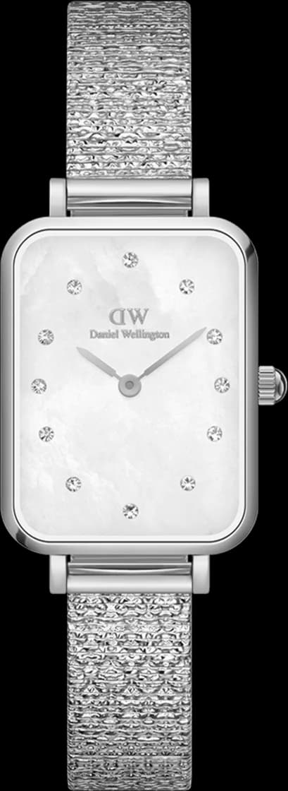 Montre Femme Daniel Wellington Quadro Pressed Piano DW00100580 - Cadran Rectangulaire Gris Acier