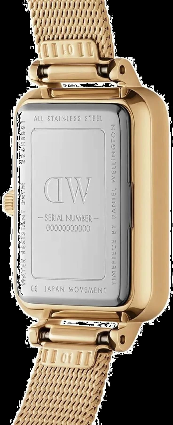 Attache bracelet Daniel Wellington DW00100583 en cuir véritable cognac avec boucle ardillon en acier or rose, finition souple et raffinée