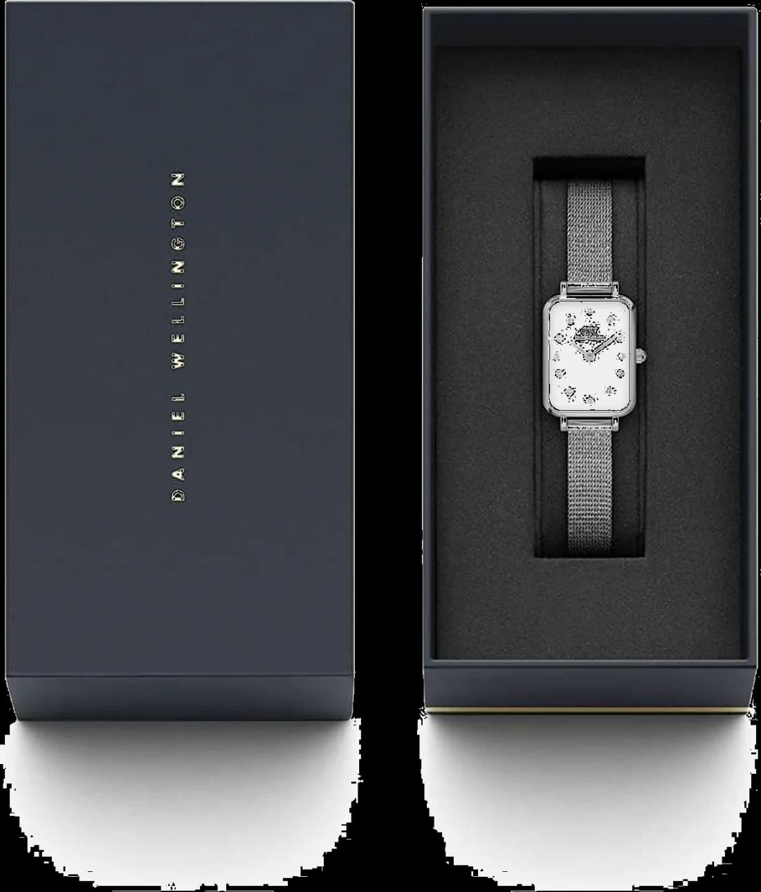 Attache bracelet Daniel Wellington DW00100597 maille milanaise argentée finition pressée fermoir déployant ajustable confort porté quotidien