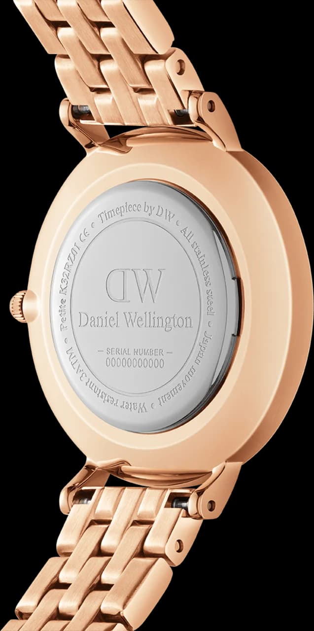 Montre Daniel Wellington DW00100617 femme détail cadran rose
