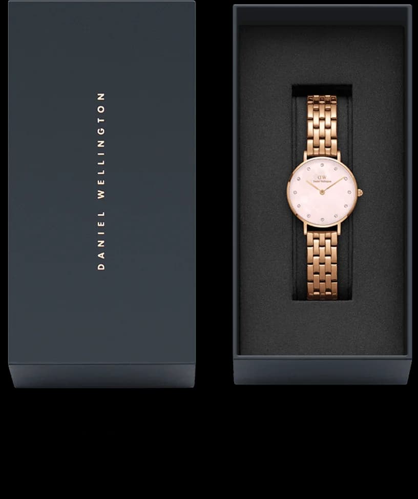 Montre Daniel Wellington DW00100617 femme verso boîtier or rose