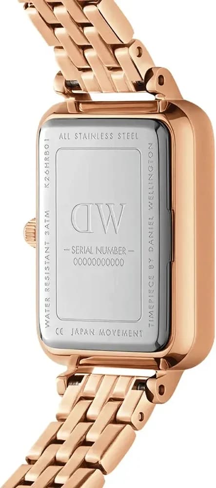 Attache bracelet Daniel Wellington DW00100621 propose bracelet mesh en acier inoxydable or rose avec fermoir magnetique ajustable