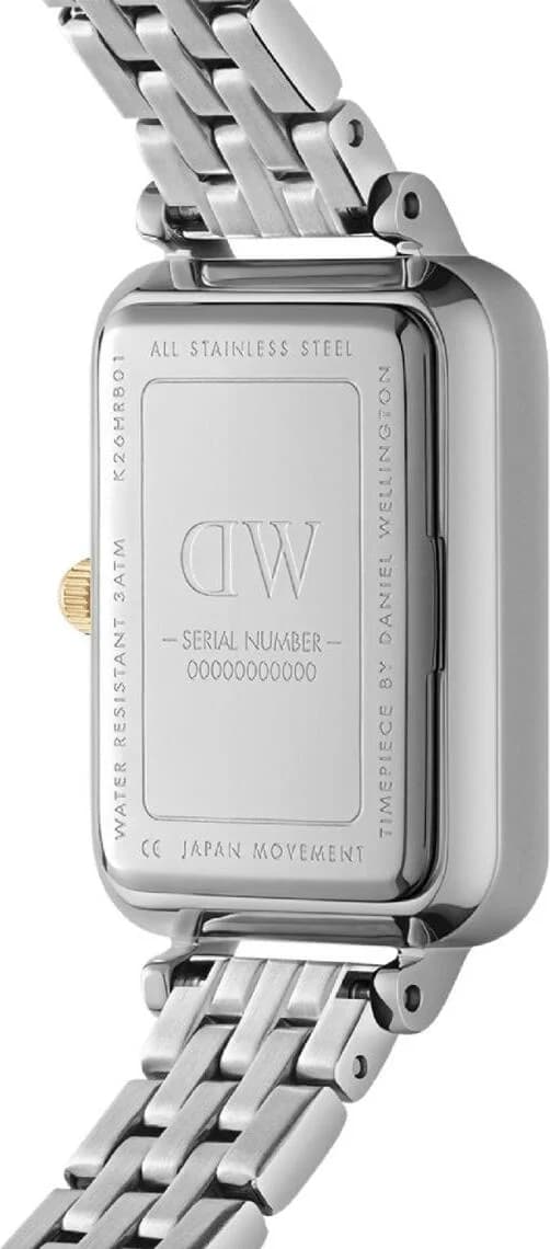Attache bracelet Daniel Wellington DW00100625 en acier inoxydable bicolore avec fermoir déployante, maillons alternant or et argent