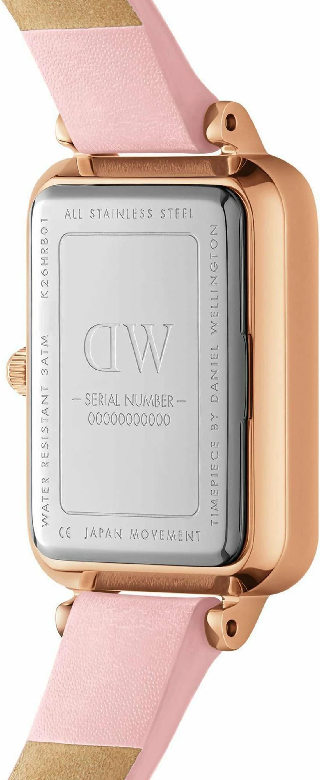 Montre Daniel Wellington DW00100636 femme détail cadran rose