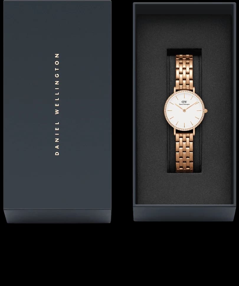 Montre Daniel Wellington DW00100666 femme verso boîtier or rose