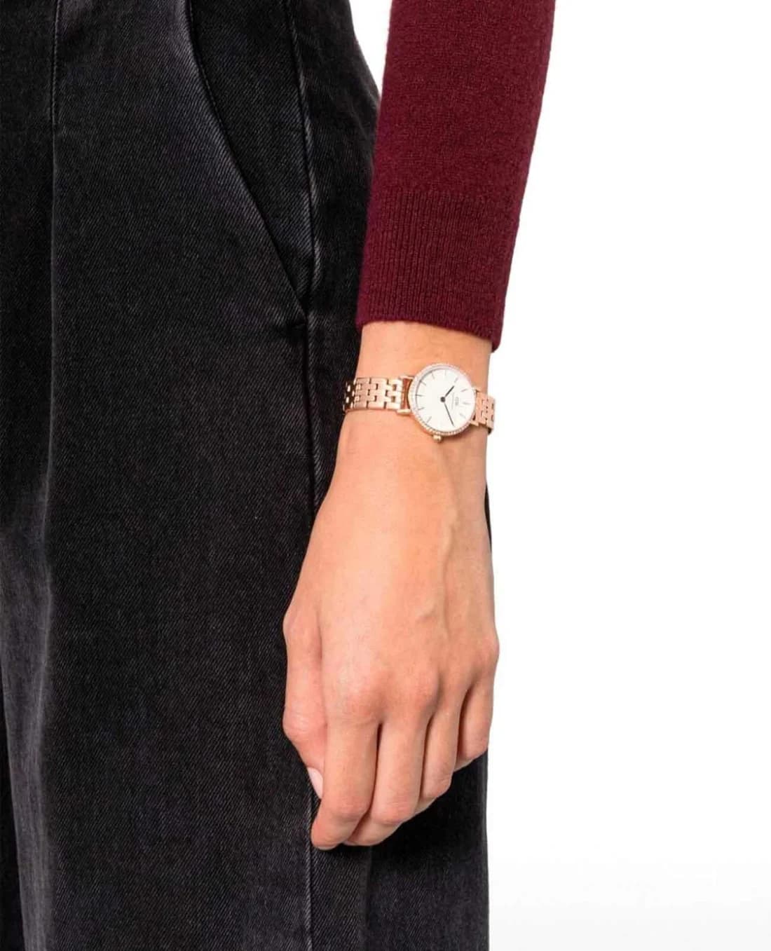 Montre Daniel Wellington DW00100666 femme détail bracelet acier