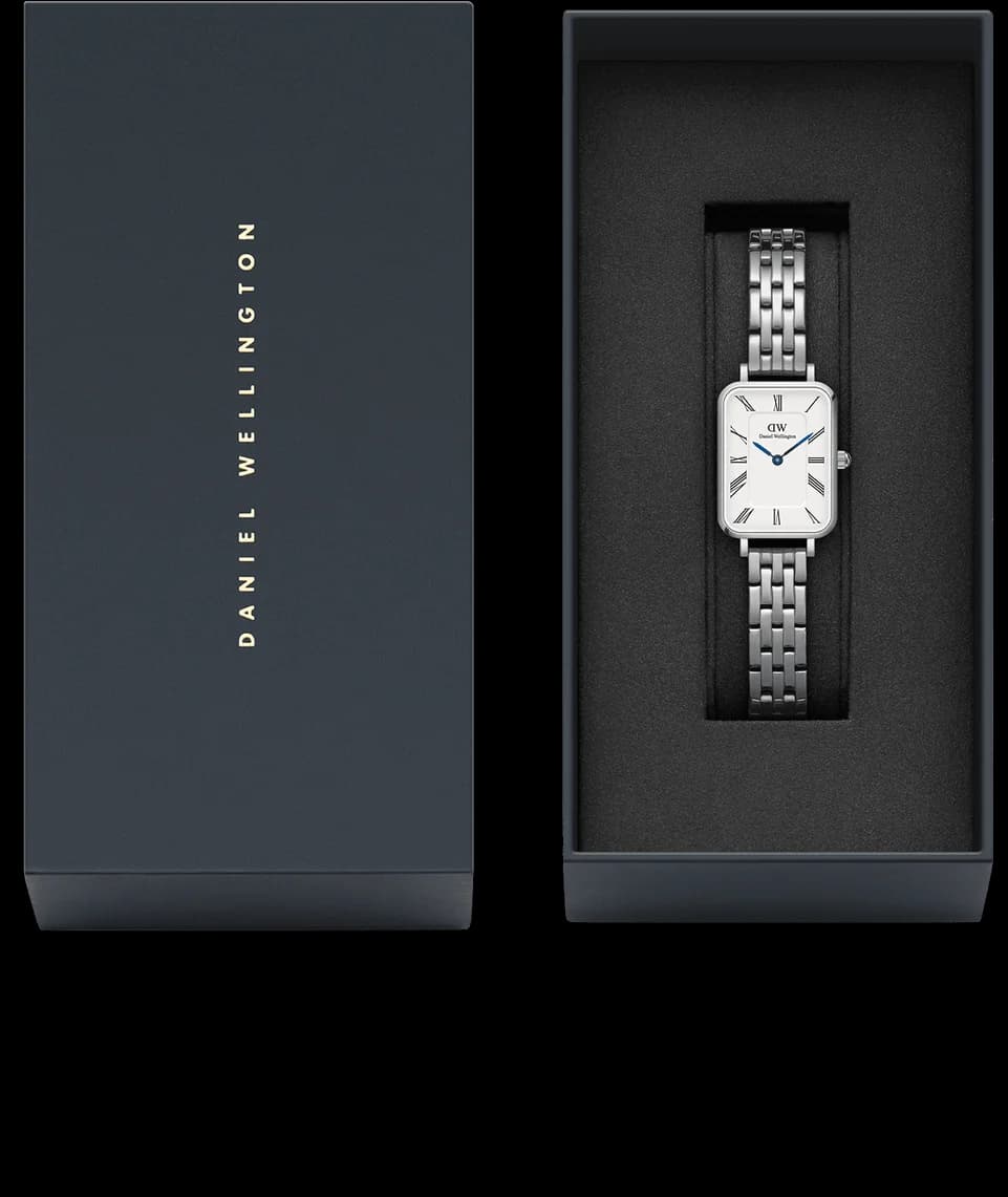 Montre Daniel Wellington DW00100691 femme détail bracelet acier