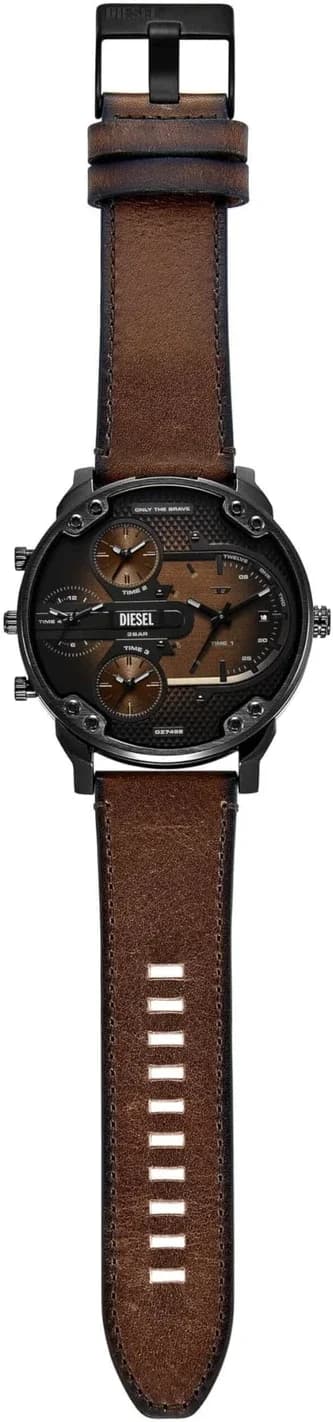 Montre Diesel DZ7492 homme détail cadran marron